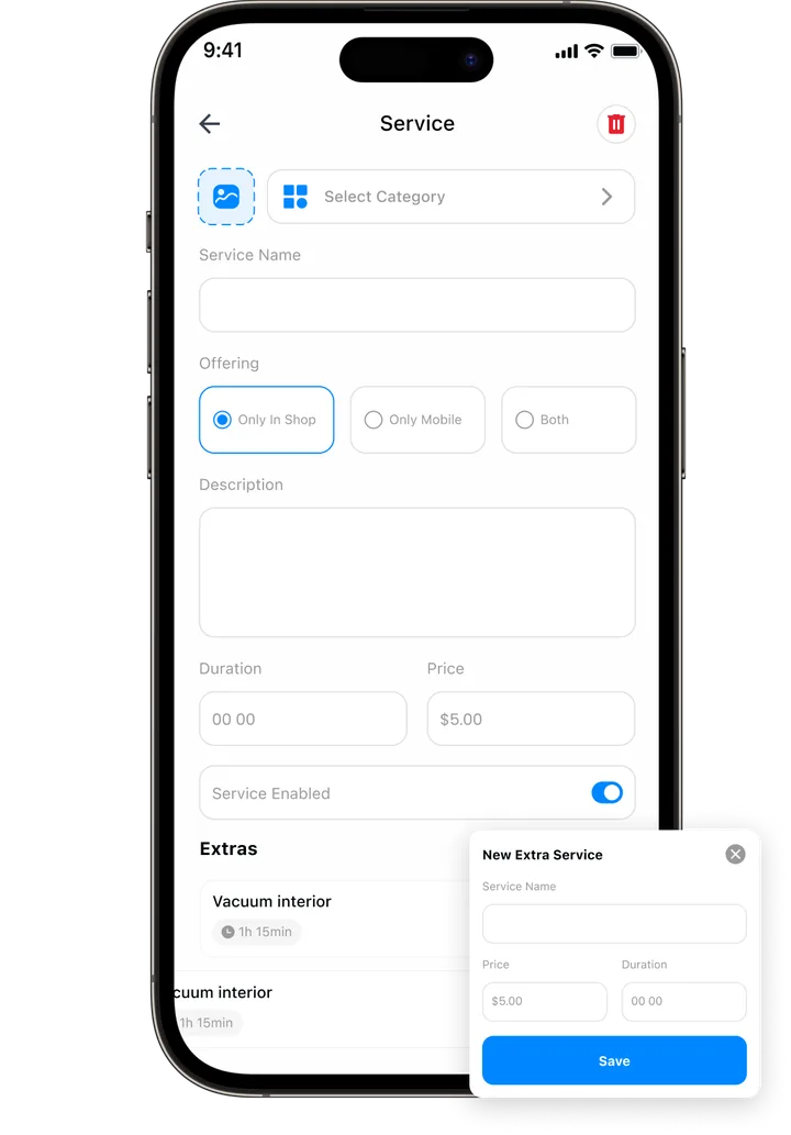 Build a service menu that sells